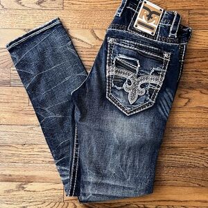 Rock Revival Dark Blue Jeans